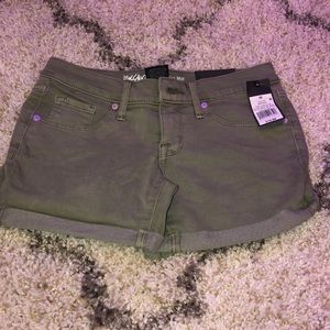 Army green shorts